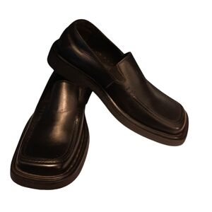 Vintage Emperador Men's Black Leather Loafers 8.5